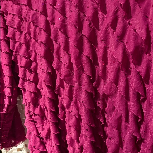 Notations Fuchsia Ruffled Blouse - Picture 7 of 8